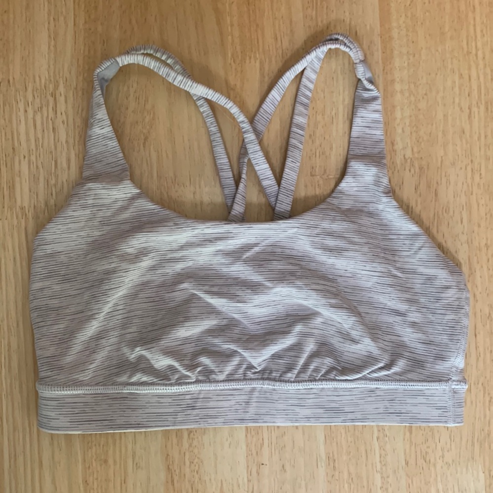 Lululemon energy bra size 6 Wee are from space nimbus battleship (grey/white)